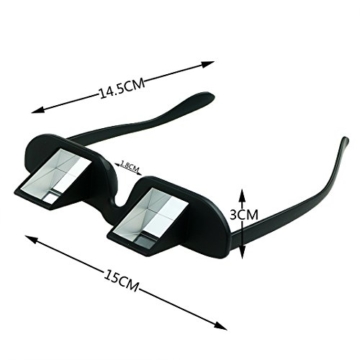 Taozoey Faule Brille, Leser Prisma Brille, HD Horizontale Brille, Brechung- Brille, Liegen Lesen und Fernsehen, für Brillen- und Lesebrillenträger  geeignet : : Spielzeug